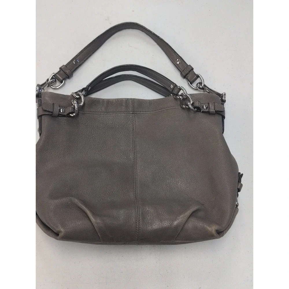 Coach Madison Brook Hobo Bag Taupe Silver 14142M Soft Leather No Crossbody Strap